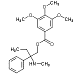 2-(甲基氨基)-2-苯基丁基3,4,5-三甲氧基苯甲酸盐酸盐结构式_294882-33-0结构式