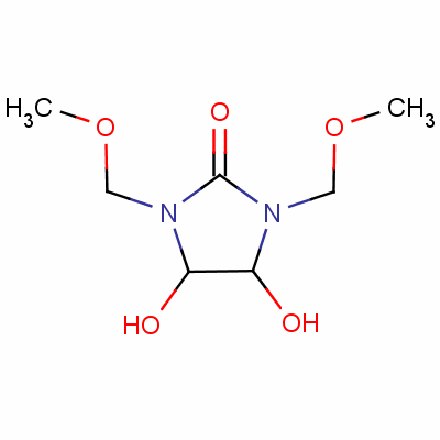 4,5-二羟基-1,3-双(甲氧基甲基)-2-咪唑啉酮结构式_3001-61-4结构式