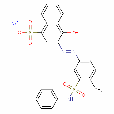4-羟基-3-[[4-甲基-3-[(苯基氨基)磺酰基]苯基]氮杂]-1-萘磺酸钠结构式_3058-98-8结构式