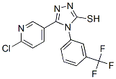 5-(6-氯-3-吡啶基)-4-[3-(三氟甲基)苯基]-4H-1,2,4-噻唑-3-硫醇结构式_306936-75-4结构式