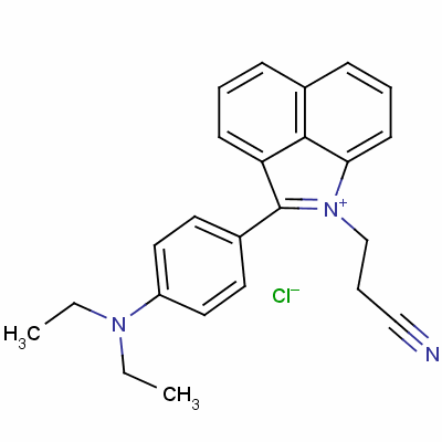 1-(2-氰基乙基)-2-[4-(二乙基氨基)苯基]苯并[cd]吲哚鎓氯化物结构式_31354-66-2结构式