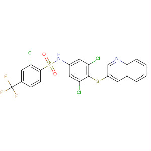 2-氯-n-[3,5-二氯-4-(3-喹啉硫代)苯基]-4-(三氟甲基)苯磺酰胺结构式_315223-08-6结构式