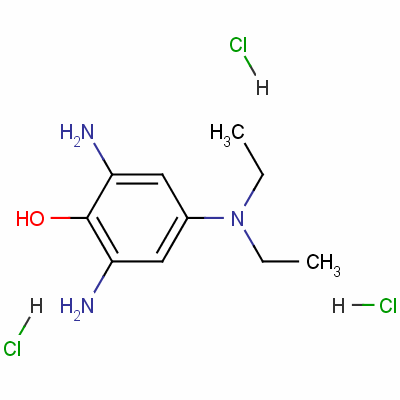 2,6-二氨基-4-(二乙基氨基)苯酚三盐酸盐结构式_32190-99-1结构式