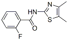 (9Ci)-N-(4,5-二甲基-2-噻唑)-2-氟-苯甲酰胺结构式_327078-80-8结构式
