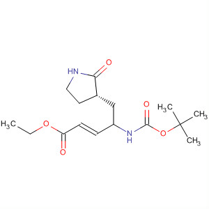 (2E,4s)-4-[(叔丁基氧基羰基)氨基]-5-[(3s)-2-氧代-3-吡咯烷]-2-戊烯酸乙酯结构式_328086-54-0结构式