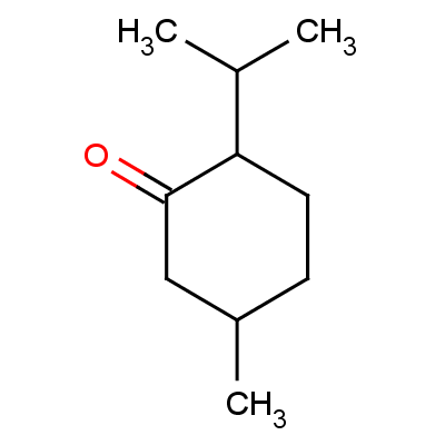 (+)-薄荷酮结构式_3391-87-5结构式