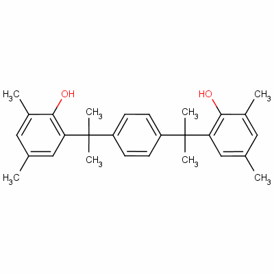 2,2-(1,4-亚苯基二异亚丙基)双[4,6-二甲苯酚]结构式_34074-95-8结构式