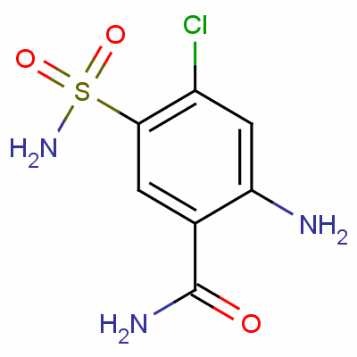 2-氨基-5-(氨基磺酰基)-4-氯苯甲酰胺结构式_34121-17-0结构式
