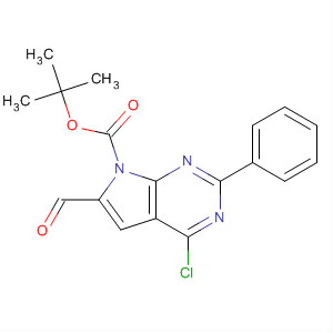 4-氯-6-甲酰基-2-苯基-7h-吡咯并[2,3-d]嘧啶-7-羧酸叔丁酯结构式_343633-07-8结构式
