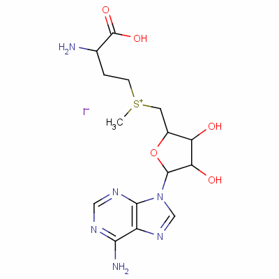 S-腺苷基-L-蛋氨碘盐结构式_3493-13-8结构式