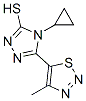 4-环丙基-5-(4-甲基-1,2,3-噻二唑-5-基)-4H-1,2,4-噻唑-3-硫醇结构式_352018-98-5结构式