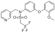 2,2,2-三氟-N-[3-(2-甲氧基苯氧基)苯基]-N-(3-吡啶基甲基)-乙磺酰胺结构式_353229-45-5结构式