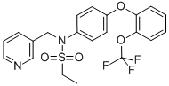 N-(3-吡啶基甲基)-N-[4-[2-(三氟甲氧基)苯氧基]苯基]-乙磺酰胺结构式_353235-41-3结构式