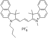 2-[3-(3-丁基-1,3-二氢-1,1-二甲基-2H-苯并[E]吲哚-2-亚基)-1-丙烯-1-基]-1,1,3-三甲基-1H-苯并[E]吲哚六氟磷酸盐结构式_356062-62-9结构式