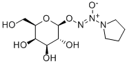 1-O-[(Z)-2-氧代-2-(1-吡咯烷基)-2lambda<sup>5</sup>-二氮烯-1-基]吡喃己糖结构式_357192-78-0结构式