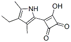 (9Ci)-3-(4-乙基-3,5-二甲基-1H-吡咯-2-基)-4-羟基-3-环丁烯-1,2-二酮结构式_357657-16-0结构式