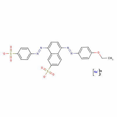 Disodium 5-(4-ethoxyphenyl)diazenyl-8-(4-sulfonatophenyl)diazenylnaphthalene-2-sulfonateStructure,36409-70-8Structure Disodium 5-(4-ethoxyphenyl)diazenyl-8-(4-sulfonatophenyl)diazenylnaphthalene-2-sulfonate Structure,36409-70-8Structure