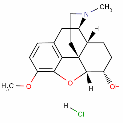 (5Alpha,6Alpha)-4,5-环氧基-3-甲氧基-17-甲基吗啡烷-6-醇盐酸盐结构式_36418-29-8结构式