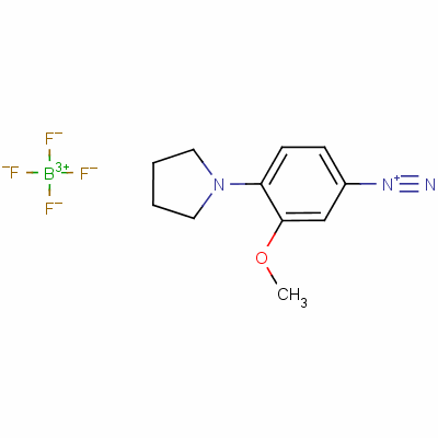 3-甲氧基-4-(1-吡咯烷基)偶氮苯四氟硼酸酯结构式_36576-70-2结构式