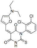 1-(2,3-二氯苯基)-5-[[5-(二乙基氨基)-2-呋喃]亚甲基]二氢-2-硫氧代-4,6(1H,5h)-嘧啶二酮结构式_366830-18-4结构式