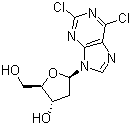 2,6-二氯嘌呤-2-脱氧核苷结构式_37390-66-2结构式