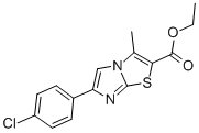 6-(4-氯苯基)-3-甲基咪唑并[2,1-b]噻唑-2-羧酸乙酯结构式_380195-03-9结构式