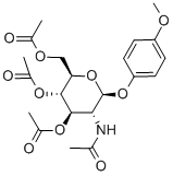 4-甲氧基苯基-2-乙酰氨基-3,4,6-三-o-乙酰基-2-脱氧-beta-d-吡喃葡萄糖苷结构式_38229-72-0结构式