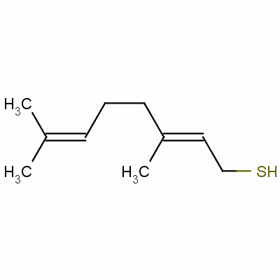 3,7-二甲基-2,6-辛二烯-1-硫醇结构式_38237-00-2结构式