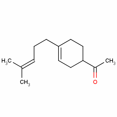 1-[4-(4-甲基-3-戊烯基)-3-环己烯-1-基]-1-乙酮结构式_38758-04-2结构式