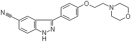 3-[4-[2-(吗啉-4-基)乙氧基]苯基]-1H-吲唑-5-甲腈结构式_395103-65-8结构式