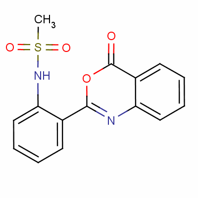 N-[2-(4-氧代-4H-3,1-苯并噁嗪-2-基)苯基]-甲烷磺酰胺结构式_40144-33-0结构式