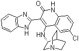 4-[((3S)-1-氮杂双环[2.2.2]-3-辛基)氨基]-3-(1H-苯并-2-咪唑基)-6-氯喹啉-2(1H)-酮结构式_405168-58-3结构式