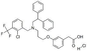 2-[3-[3-[[2-Chloro-3-(trifluoromethyl)benzyl](2,2-diphenylethyl)amino]propoxy]phenyl]acetic acid hydrochloride Structure,405911-17-3Structure