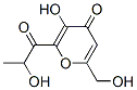 (9ci)-3-羟基-6-(羟基甲基)-2-(2-羟基-1-氧代丙基)-4H-吡喃-4-酮结构式_412022-21-0结构式