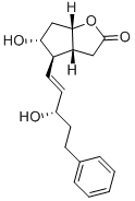 (+)-(3aR,4R,5r,6aS)-六氢-5-羟基-4-[(1E,3R)-3-羟基-5-苯基-1-戊烯基]-2H-环戊并[b]呋喃-2-酮结构式_41639-74-1结构式