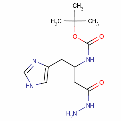 N-BOC-L-组氨酸 肼酰结构式_42002-05-1结构式