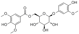 4-羟基-3-甲氧基苯基 O-BETA-D-(6’-O-丁香酰)吡喃葡萄糖苷结构式_426821-85-4结构式