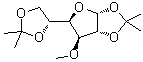 (3R,4S)-3-[(4R)-2,2-二甲基-1,3-二氧戊环-4-基]-4-甲氧基-7,7-二甲基-2,6,8-三氧杂双环[3.3.0]辛烷结构式_43138-64-3结构式