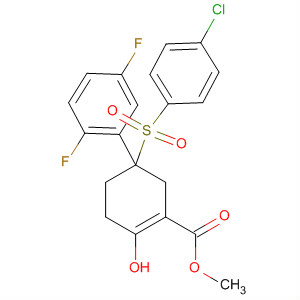 1-环己烯-1-羧酸,5-[(4-氯苯基)磺酰基]-5-(2,5-二氟苯基)-2-羟基-,甲酯结构式_471903-19-2结构式