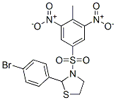 (9CI)-2-(4-溴苯基)-3-[(4-甲基-3,5-二硝基苯基)磺酰基]-噻唑烷结构式_477489-71-7结构式