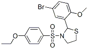 (9CI)-2-(5-溴-2-甲氧基苯基)-3-[(4-乙氧基苯基)磺酰基]-噻唑烷结构式_477515-63-2结构式