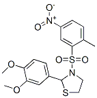 (9CI)-2-(3,4-二甲氧基苯基)-3-[(2-甲基-5-硝基苯基)磺酰基]-噻唑烷结构式_477515-85-8结构式