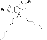 2,6-二溴-4,4-二辛基-4H-环戊并[1,2-b:5,4-b]二噻吩结构式_478404-10-3结构式