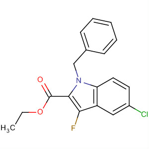 1-苄基-5-氯-3-氟吲哚-2-羧酸乙酯结构式_480450-91-7结构式