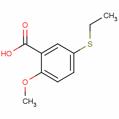 5-(乙基硫代)-2-甲氧基苯甲酸结构式_4816-23-3结构式
