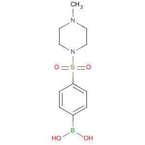 4-[(4-甲基哌嗪-1-基)磺酰基]苯硼酸结构式_486422-11-1结构式