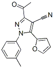 3-乙酰基-5-(2-呋喃)-1-(3-甲基苯基)-1H-吡唑-4-甲腈结构式_487002-26-6结构式