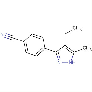 (9ci)-4-(4-乙基-5-甲基-1H-吡唑-3-基)-苯甲腈结构式_488114-78-9结构式