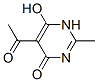 (9ci)-5-乙酰基-6-羟基-2-甲基-4(1H)-嘧啶酮结构式_497876-44-5结构式