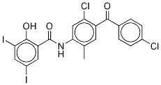 N-[5-氯-4-(4-氯苯甲酰基)-2-甲基苯基]-2-羟基-3,5-二碘-苯甲酰胺结构式_50274-07-2结构式